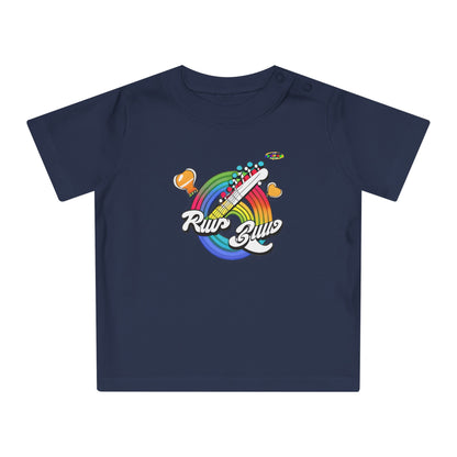 Cute Rainbow Making Music logo Baby T-Shirt-MyBrightSideClothing