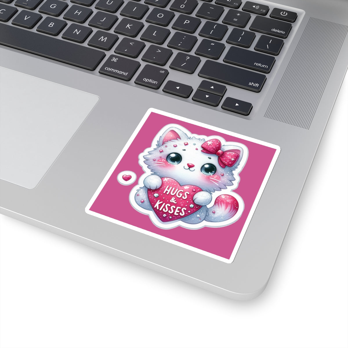 Cute and Sweet Happy Valentines Kitten-Kiss-Cut Sticker-My Bright Side Clothing