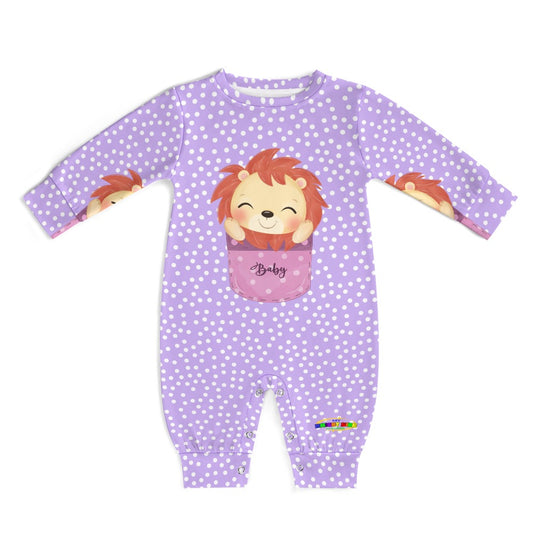 Cute Baby Lion Pocket Animal Friend Baby Romper-My Bright Side Clothing