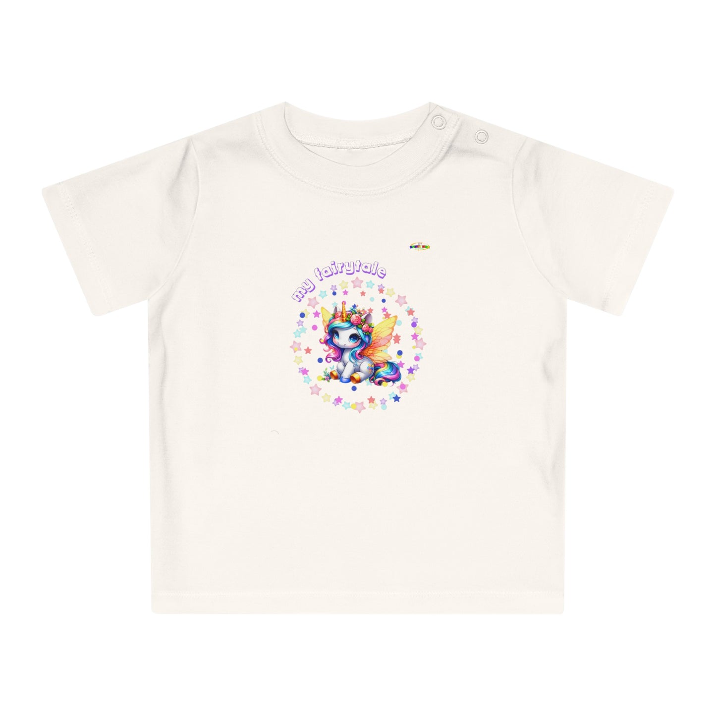 Cute My Fairy tale colourful baby unicorn logo Baby T-Shirt-My Bright Side Clothing