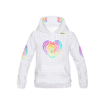 Pastel Heart Graphic and Pattern Children's Hoodie-My Bright Side Clothing