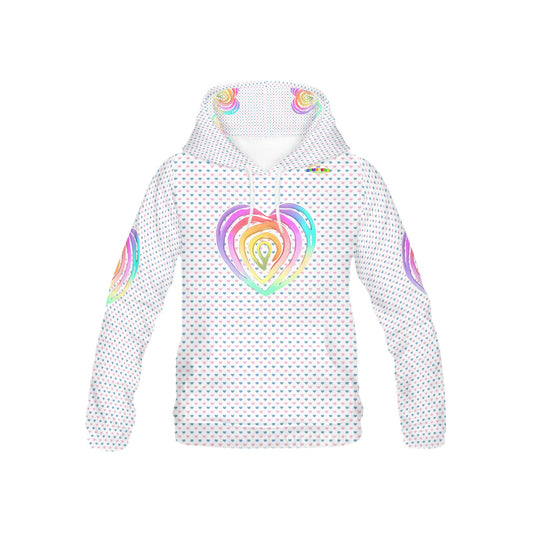 Pastel Heart Graphic and Pattern Children's Hoodie-My Bright Side Clothing