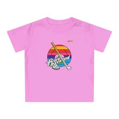 Cute Rainbow Circle Hockey Power logo Baby T-Shirt-MyBrightSideClothing