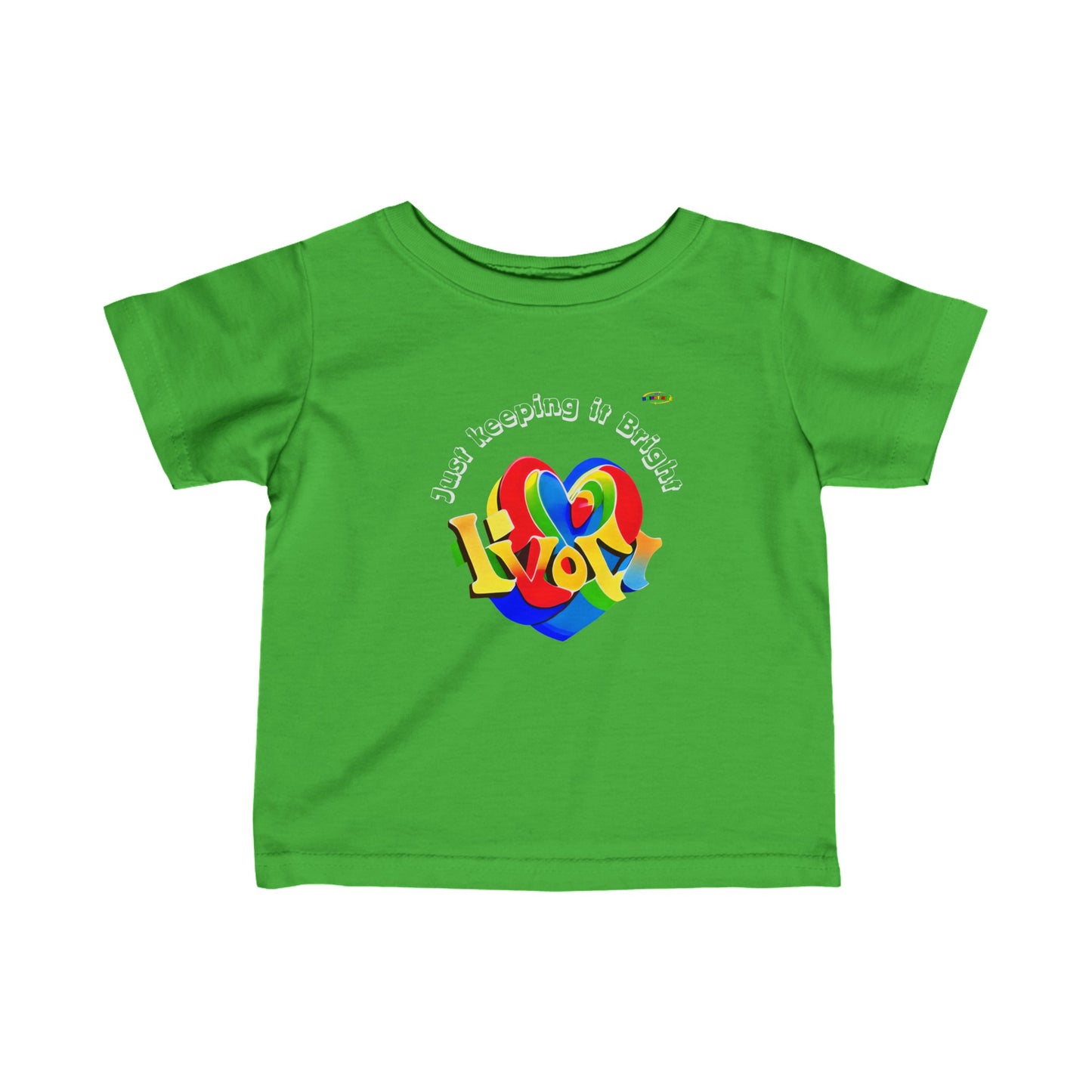 Cute Colourful Bright Heart Logo Infant Fine Jersey Tee-My Bright Side Clothing