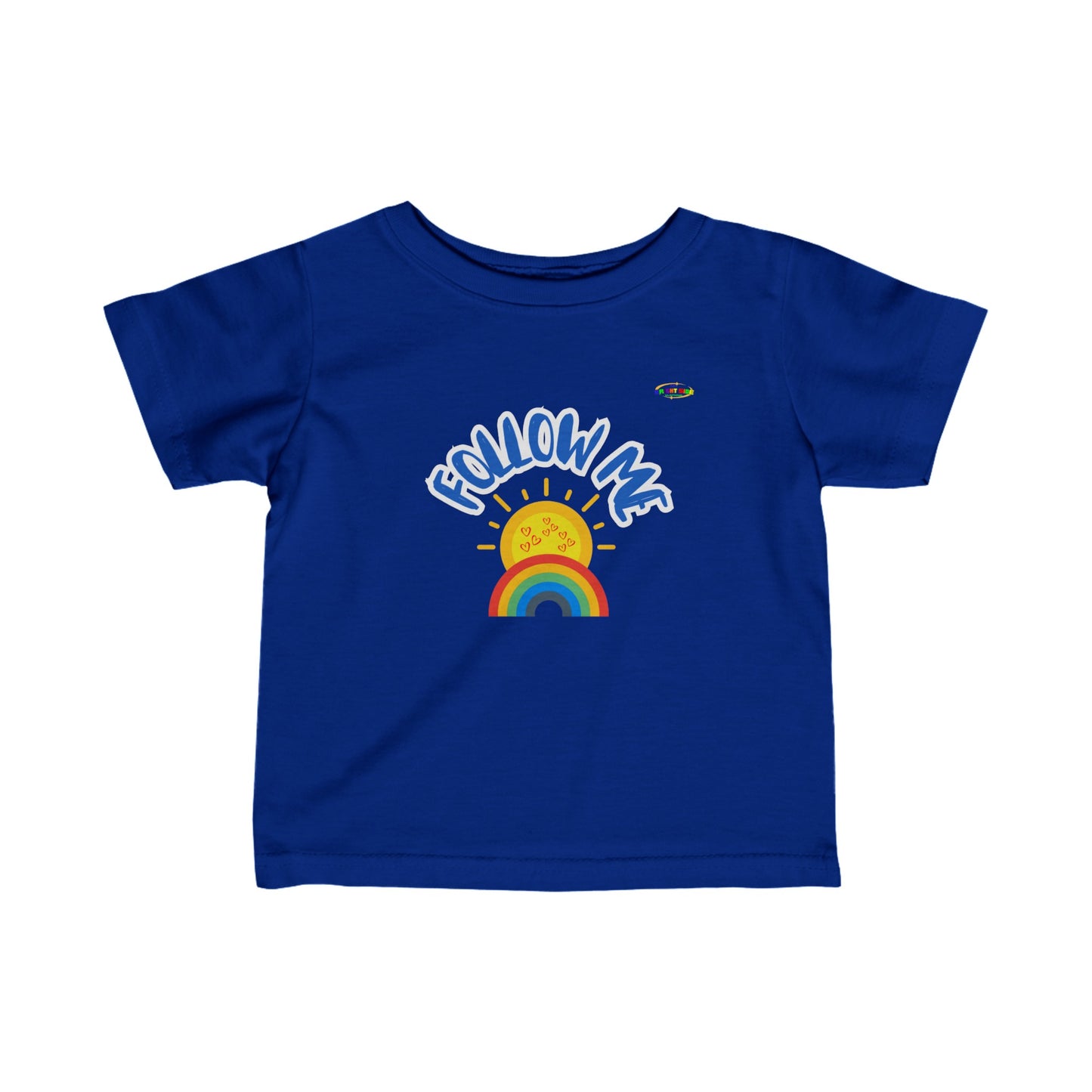 Cute Follow Me Rainbow and Sun Logo-Infant Fine Jersey Tee-My Bright Side Clothing