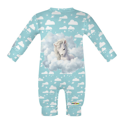 Cute Baby Unicorn and Cloud Pattern Baby Romper-My Bright Side Clothing