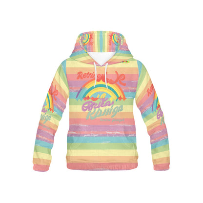 Rainbow Grunge Bright Life Logo Children's Hoodie-My Bright Side Clothing