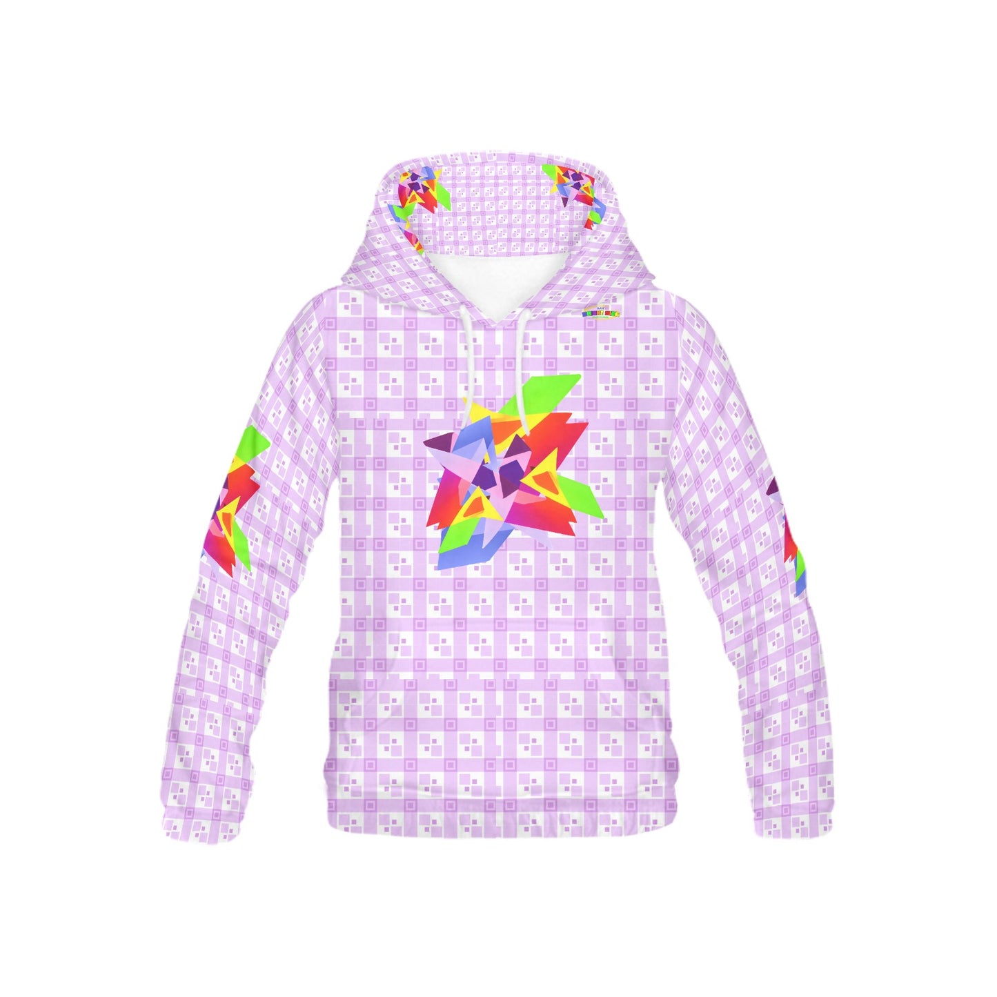 Pastel Purple and Rainbow Abstract Graphic Children's Hoodie-My Bright Side Clothing