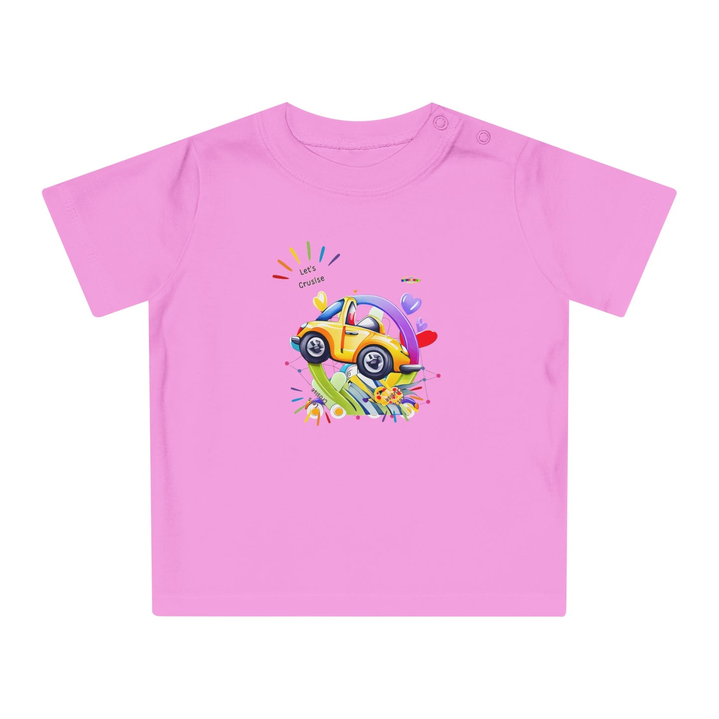 Cute Lets Cruise Car Graphic Baby T-Shirt-My Bright Side Clothing