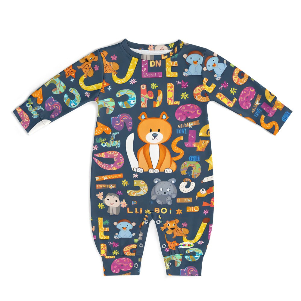 Big Cute Animals Alphabet Baby Romper-My Bright Side Clothing