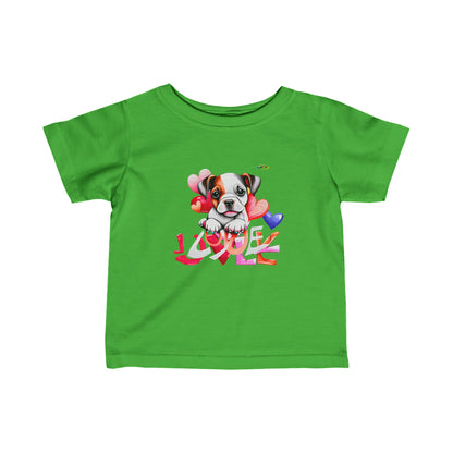 Cute Puppy Love Graphic Infant Fine Jersey Tee-My Bright Side Clothing