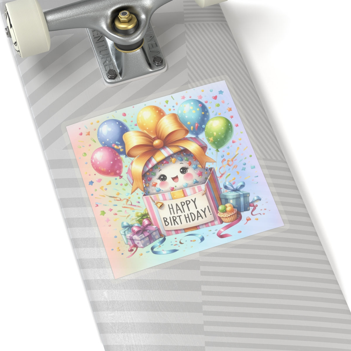 Cute Happy Birthday Kiss-Cut Sticker-My Bright Side Clothing