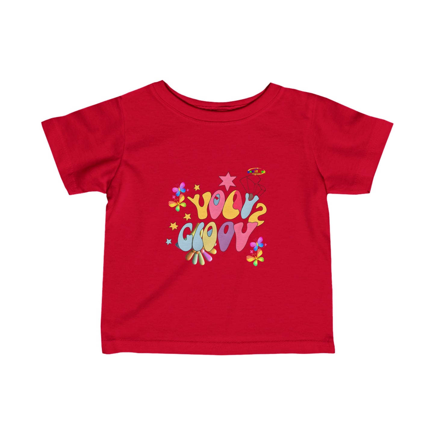 Cute Rainbow Groovy Logo Infant Fine Jersey Tee  -My Bright Side Clothing