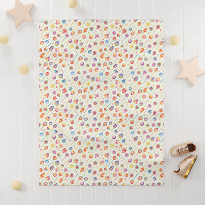 Cute Pastel Baby Toys Pattern Soft Fleece Baby Blanket--My Bright Side Clothing