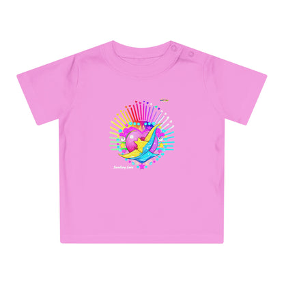 Cute Pastel Sending Love Heart Rainbow Baby T-Shirt-My Bright Side Clothing