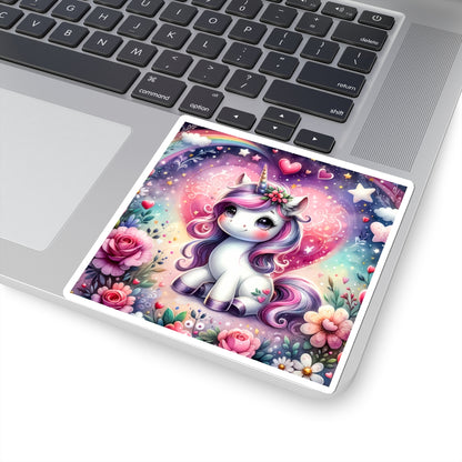 Magical Unicorn Love Kiss-Cut Sticker-My Bright Side Clothing