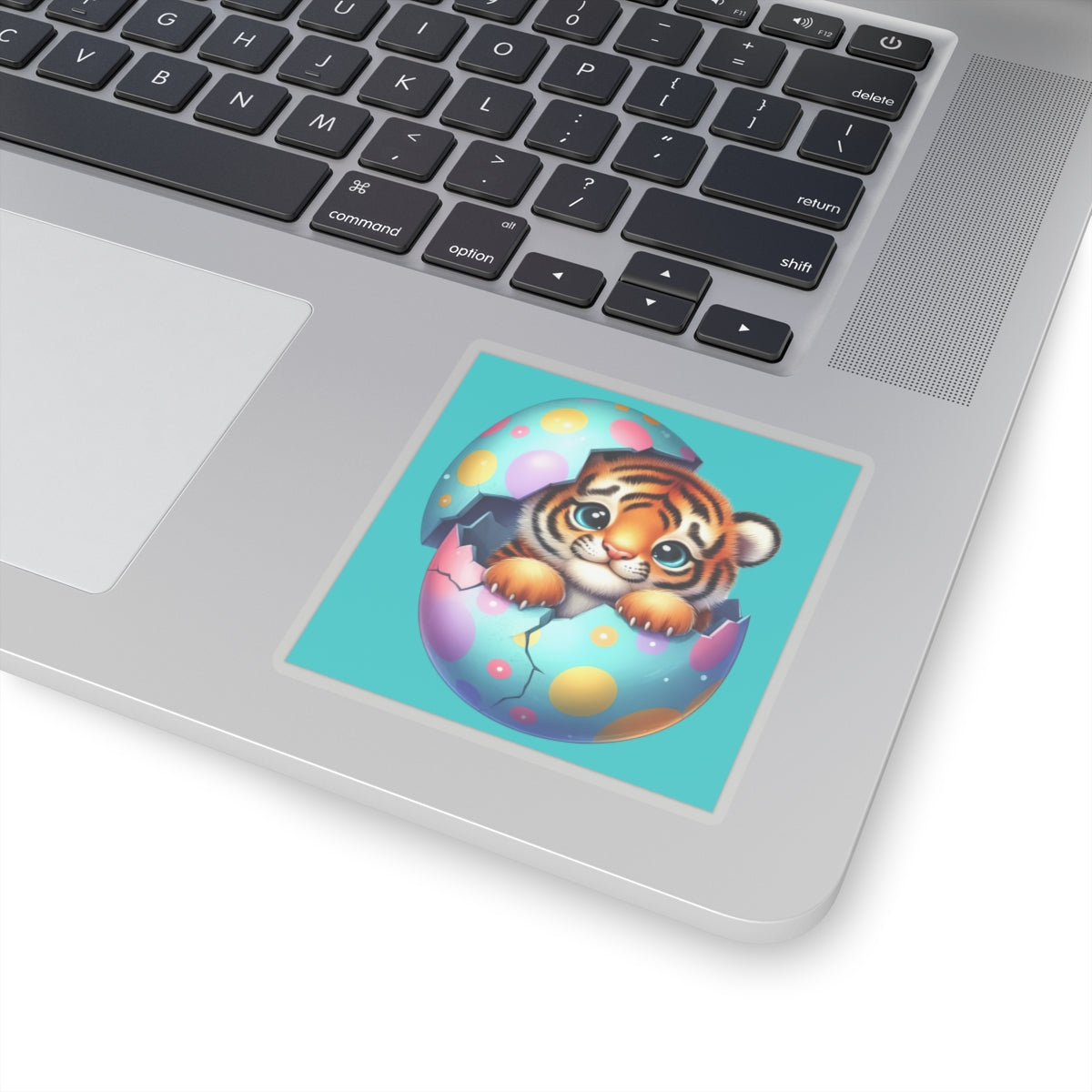 Cute and Sweet Little Tiger Easter Egg -Kiss-Cut Sticker-My Bright Side Clothing