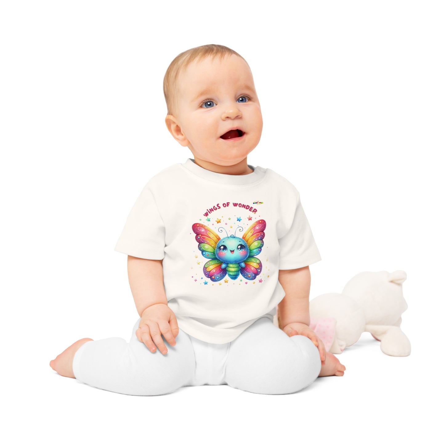 Cute Rainbow Baby Butterfly Graphic Baby T-Shirt--My Bright Side Clothing