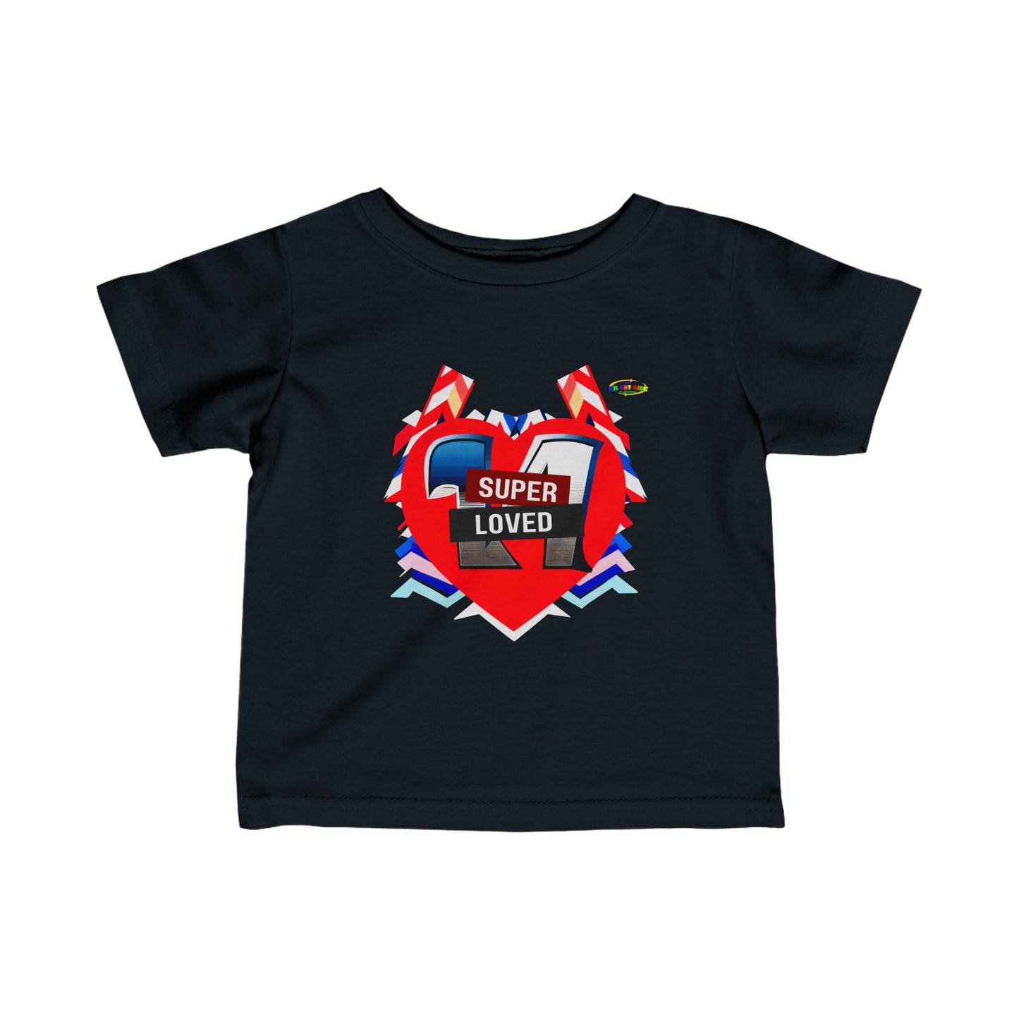 Super Loved Super Hero Heart Logo Infant Fine Jersey Tee-My Bright Side Clothing