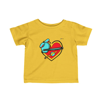 Cute Simple Baseball Heart Logo Infant Tee Jersey-My Bright Side Clothing