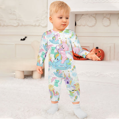 Cute Pastel Rainbow Bears Baby Romper- My Bright Side Clothing