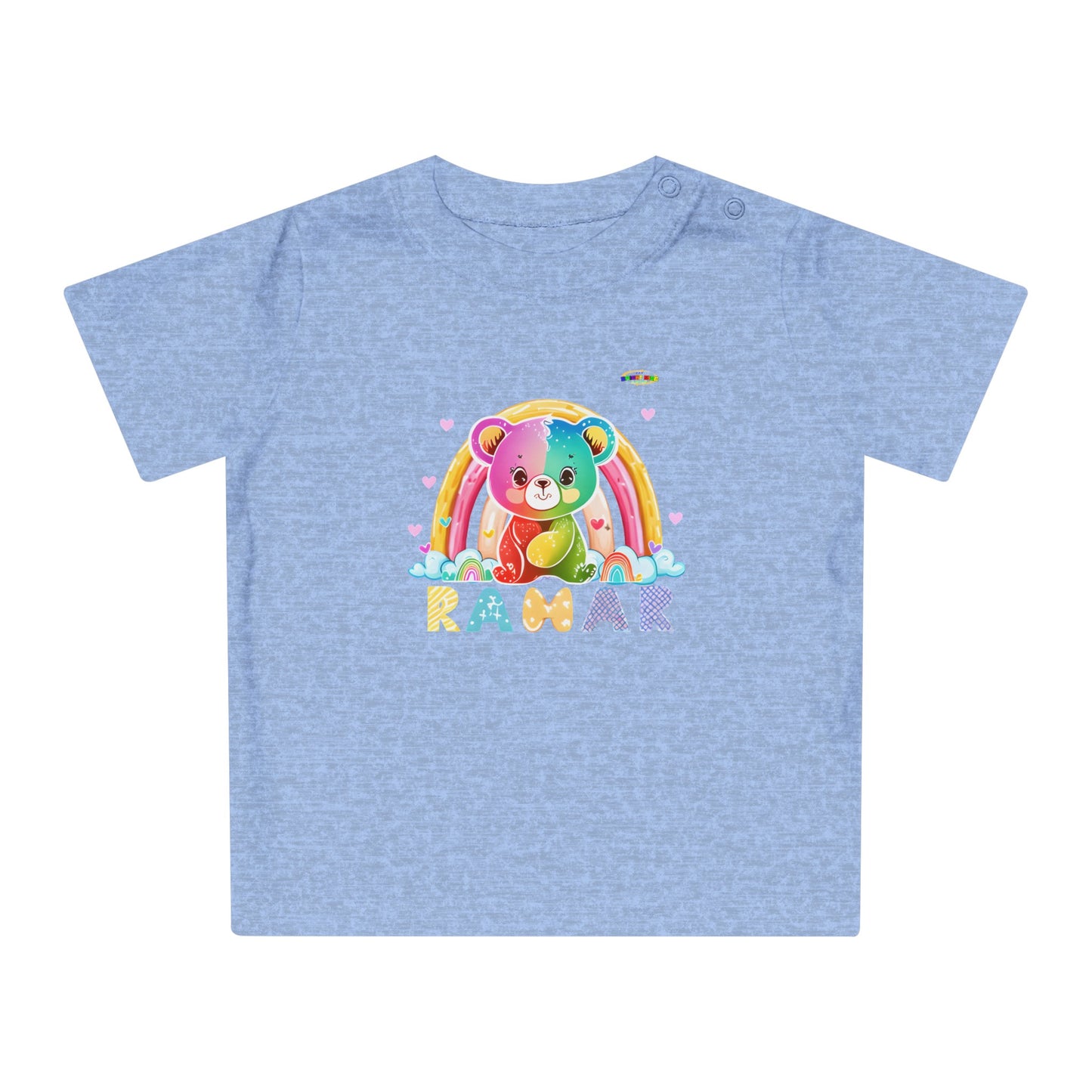 Cute Rainbow Teddy Bear Baby T-Shirt--My Bright Side Clothing