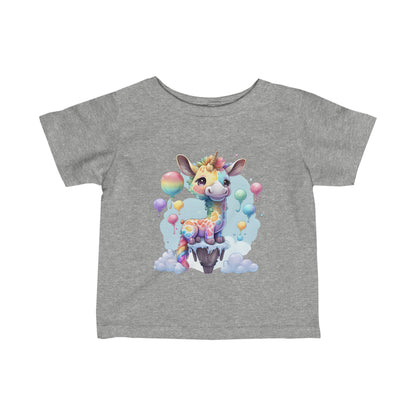 Cute Colourful Baby Giraffe Infant Fine Jersey Tee-My Bright Side Clothing