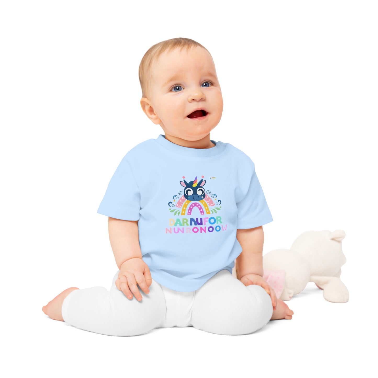 Cute Rainbow letters Baby Unicorn Baby T-Shirt--My Bight Side Clothing