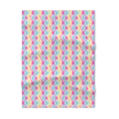 Pastel tie dye Pattern Soft Fleece Baby Blanket-MyBrightSideClothing