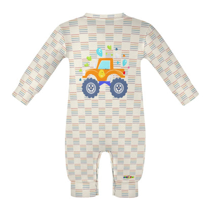 Cute Pastel Monster Truck Graphic Baby Romper -My Bright Side Clothing