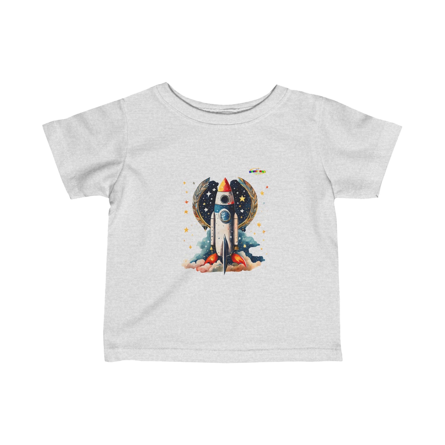 Cute Rocket Ship Infant Fine Jersey Tee-My Bright Side Clothing