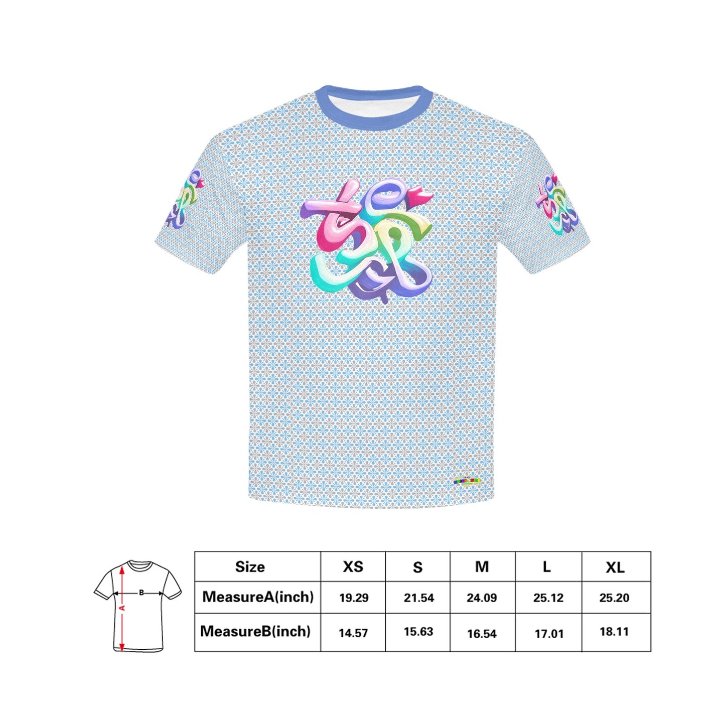 Colourful Pastel Alphabet and Number Fun Graffiti Children's T shirt -My Bright Side Clothing