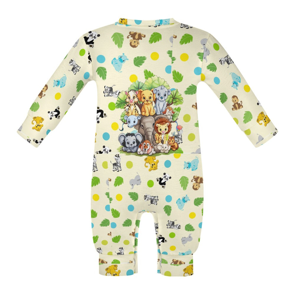 Cute Safari Animals Baby Romper -My Bright Side Clothing