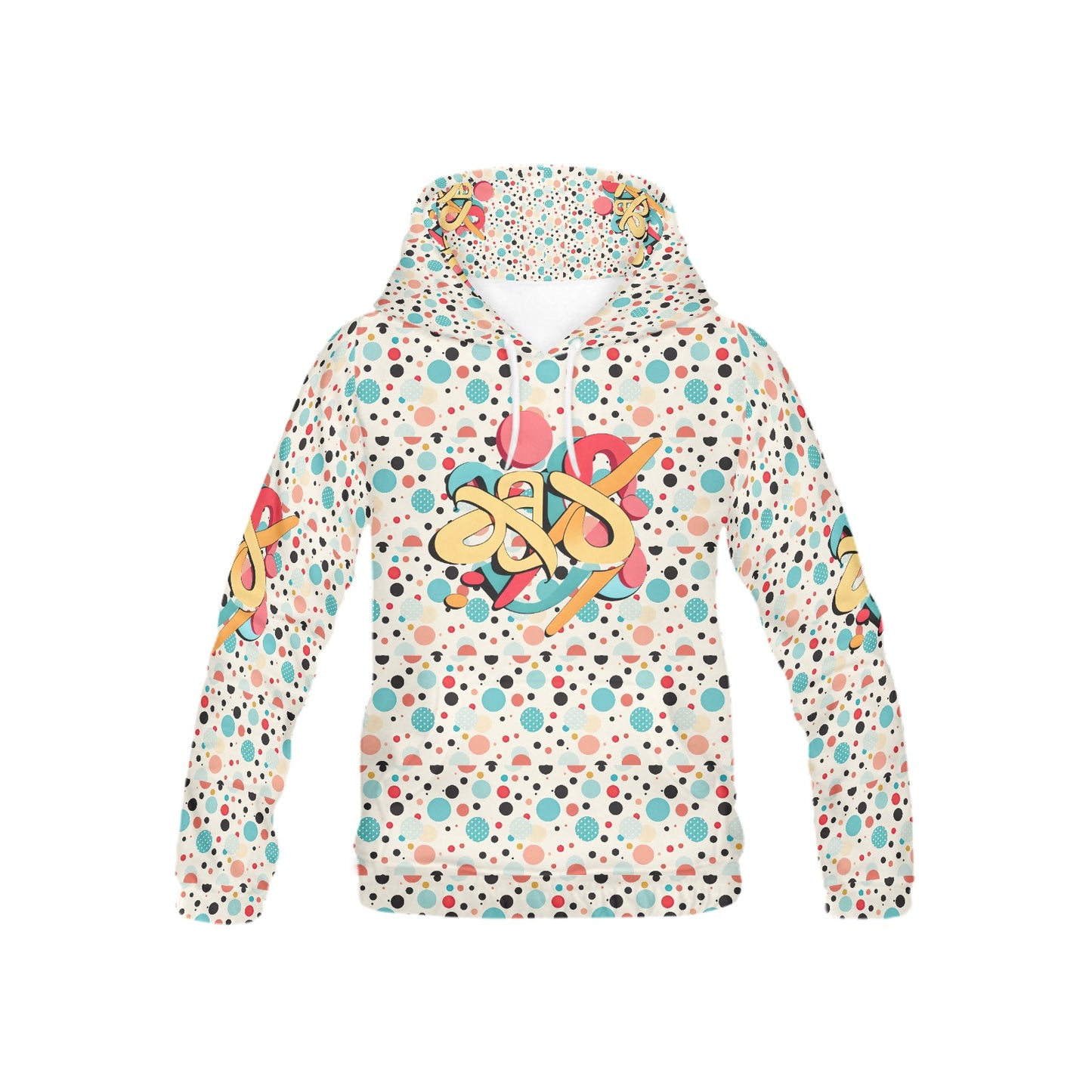 Pastel Rainbow Polkadot Retro Bright mind bright life subliminal message Pattern and Logo Children's Hoodie-My Bright Side Clothing