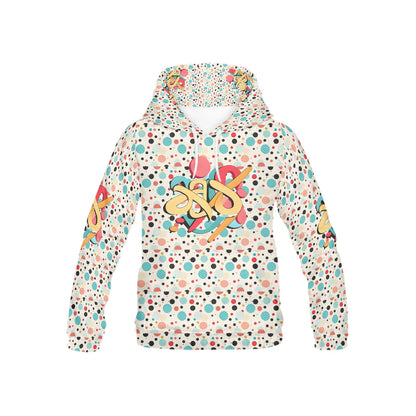 Pastel Rainbow Polkadot Retro Bright mind bright life subliminal message Pattern and Logo Children's Hoodie-My Bright Side Clothing