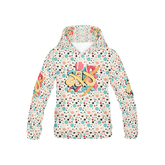 Pastel Rainbow Polkadot Retro Bright mind bright life subliminal message Pattern and Logo Children's Hoodie-My Bright Side Clothing