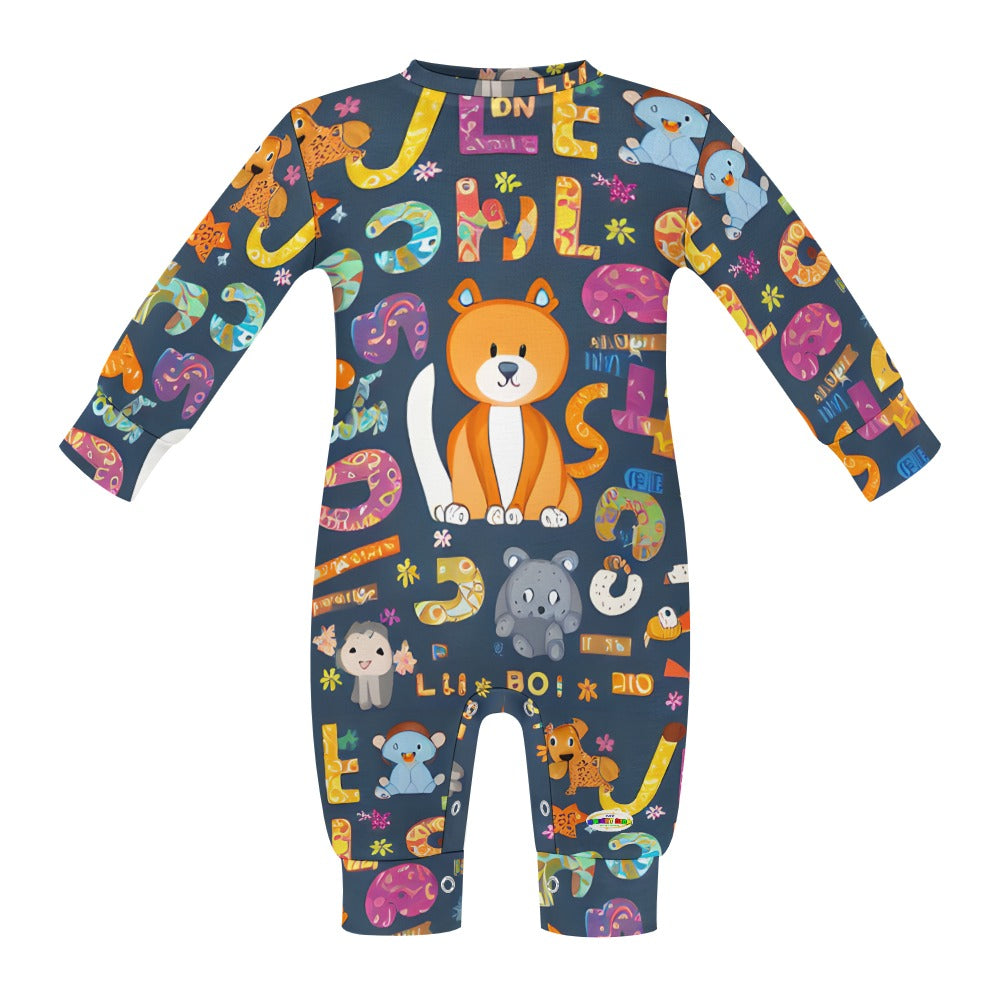 Big Cute Animals Alphabet Baby Romper-My Bright Side Clothing