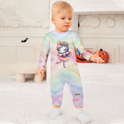 Cute Pastel Rainbow Unicorn Ballerina Baby Romper -My Bright Side Clothing.com