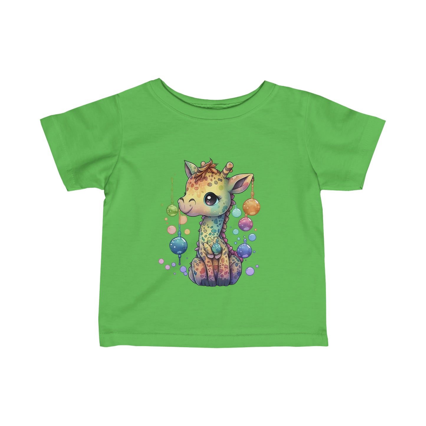 Cute Colourful Baby Giraffe Infant Fine Jersey Tee-My Bright Side Clothing