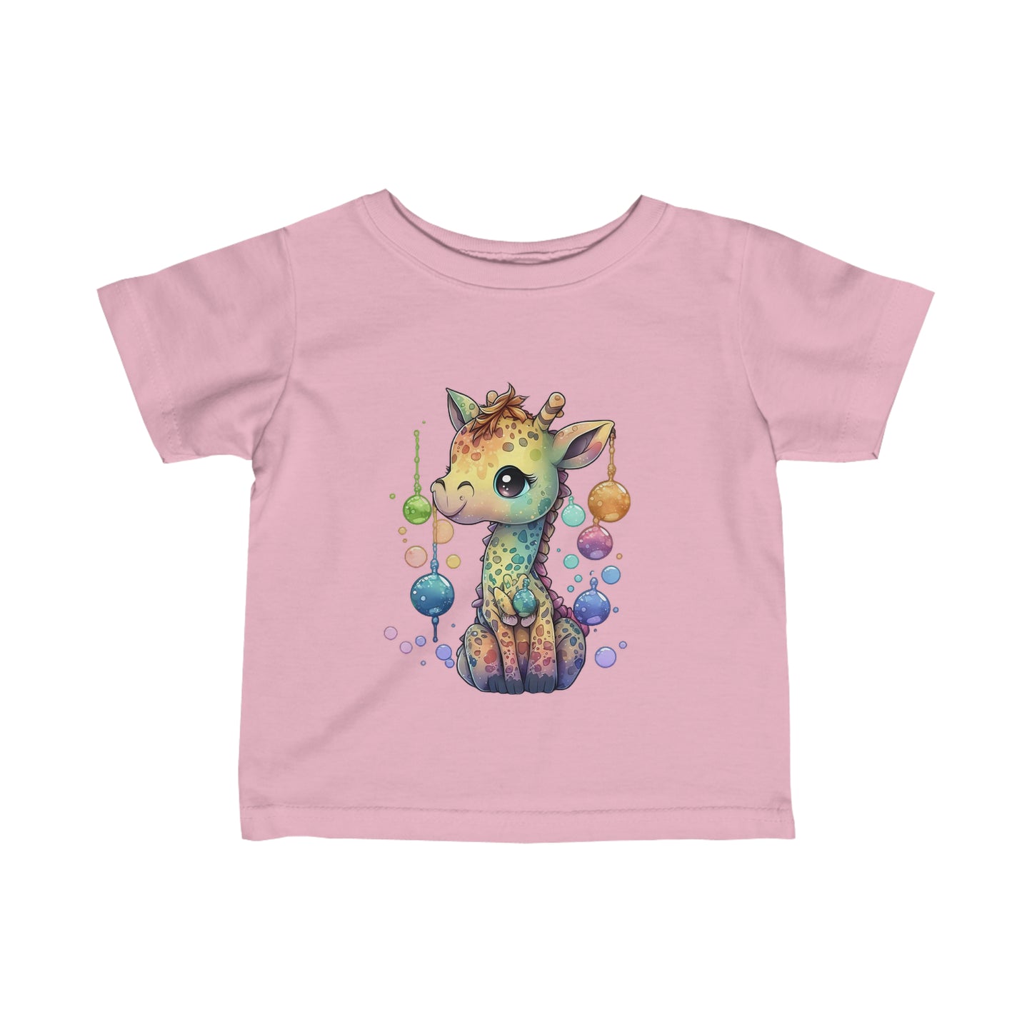 Cute Colourful Baby Giraffe Infant Fine Jersey Tee-My Bright Side Clothing