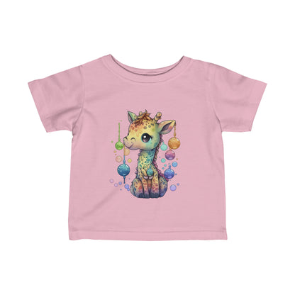 Cute Colourful Baby Giraffe Infant Fine Jersey Tee-My Bright Side Clothing