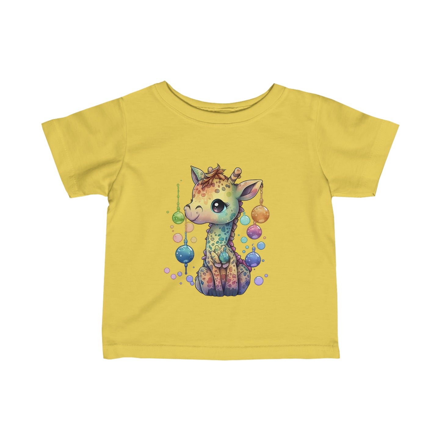 Cute Colourful Baby Giraffe Infant Fine Jersey Tee-My Bright Side Clothing