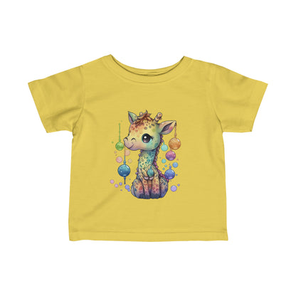 Cute Colourful Baby Giraffe Infant Fine Jersey Tee-My Bright Side Clothing