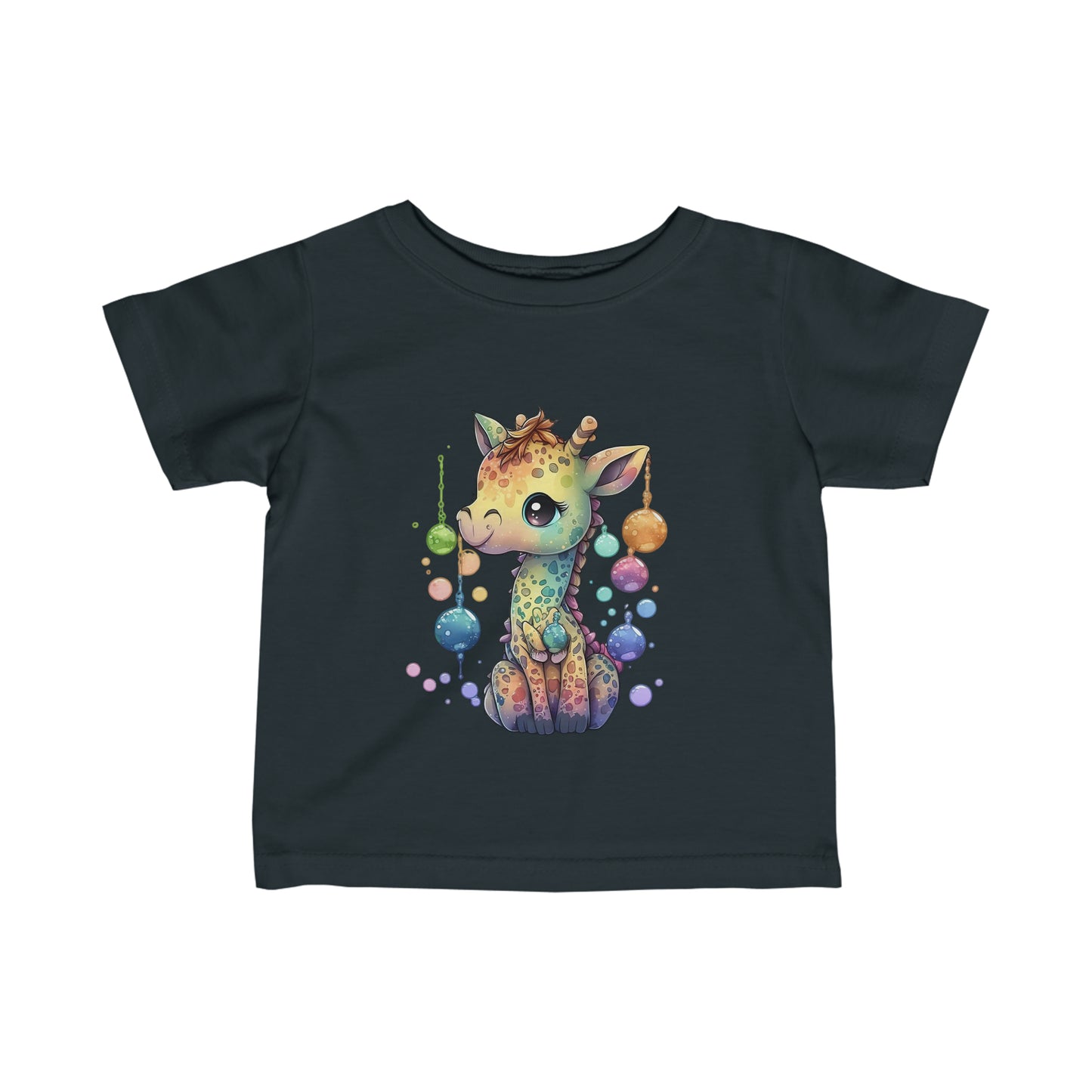 Cute Colourful Baby Giraffe Infant Fine Jersey Tee-My Bright Side Clothing