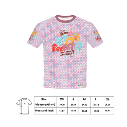 Pastel Rainbow Retro Bright mind bright life subliminal message Pattern and Logo Children's T-shirt-My Bright Side Clothing