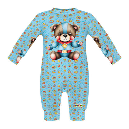 Cute Bear Superhero Theme Baby Romper-My Bright Side Clothing