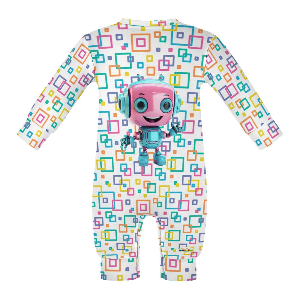 Cute Robot Baby Romper-My Bright Side Clothing