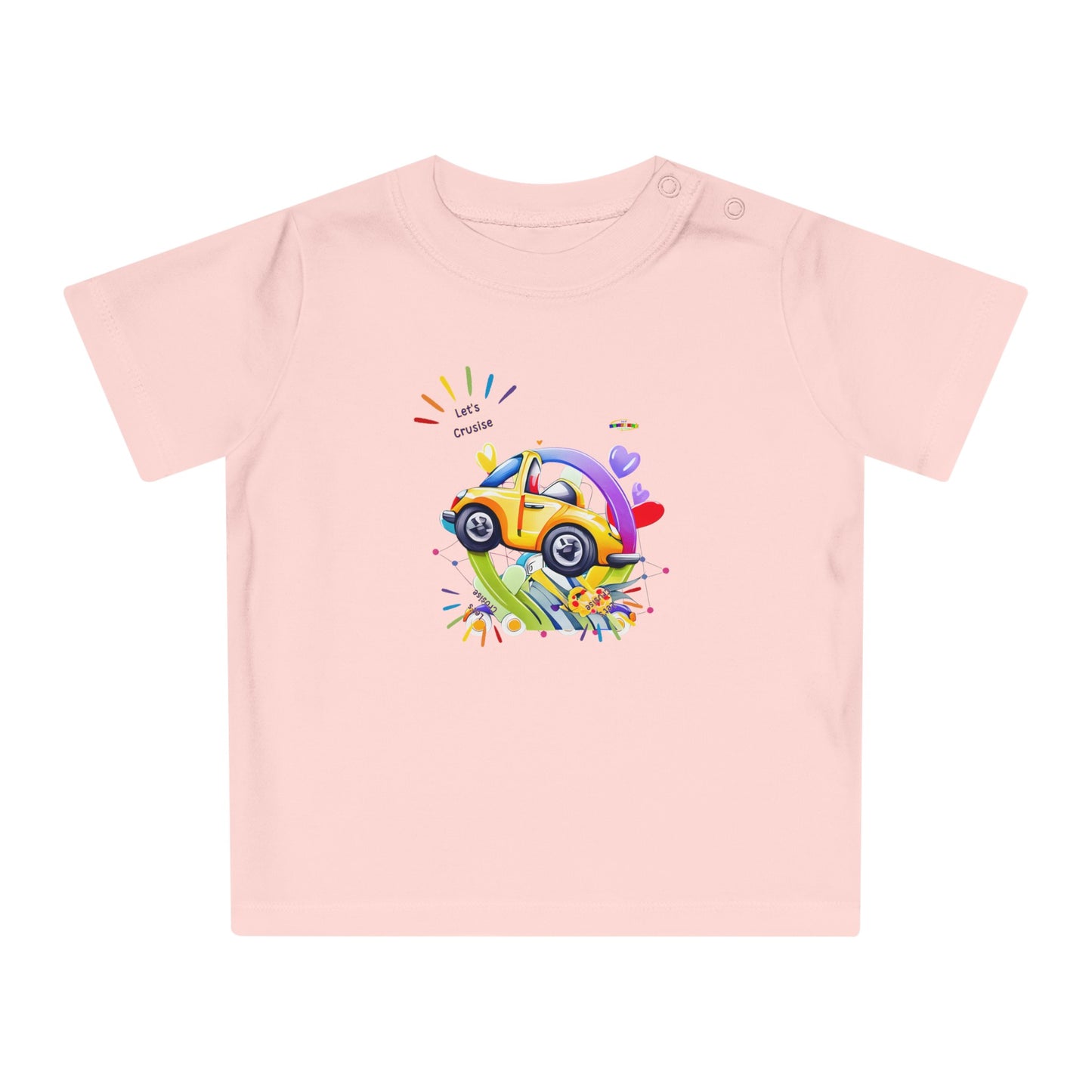 Cute Lets Cruise Car Graphic Baby T-Shirt-My Bright Side Clothing