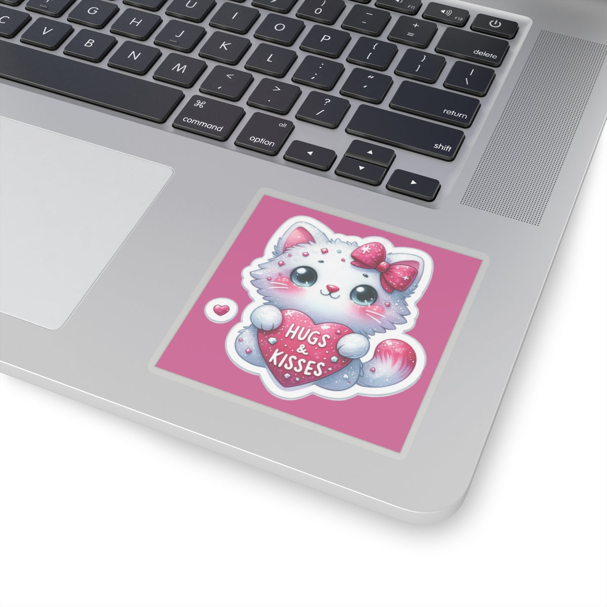 Cute and Sweet Happy Valentines Kitten-Kiss-Cut Sticker-My Bright Side Clothing