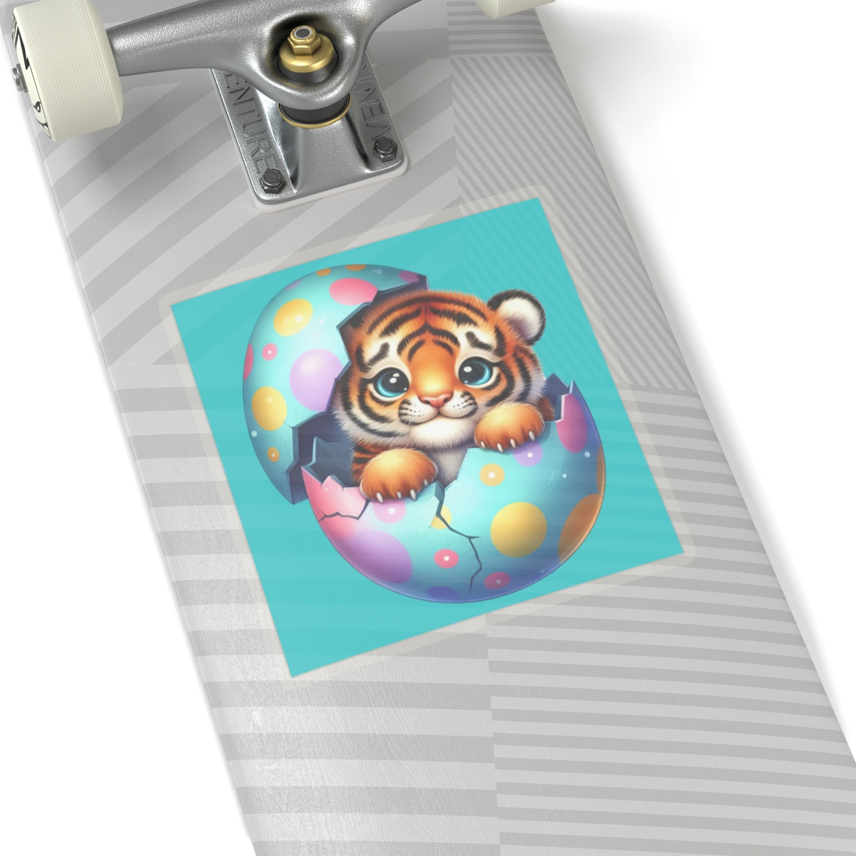 Cute and Sweet Little Tiger Easter Egg -Kiss-Cut Sticker-My Bright Side Clothing